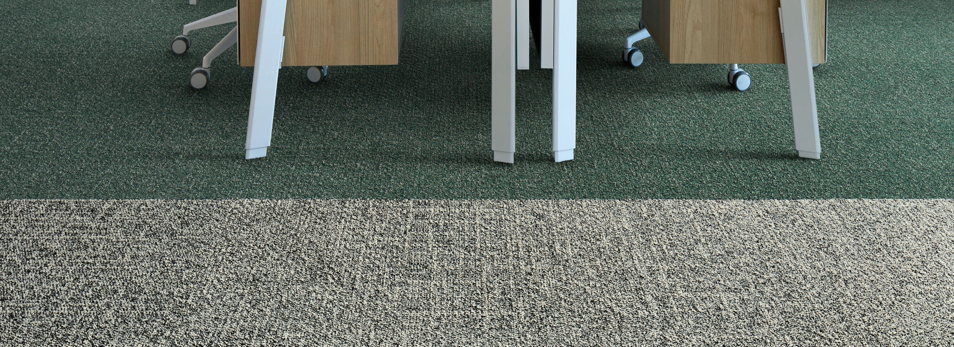 Interface Heart Songs carpet tile in workspace with two wood desks and chairs image number 1