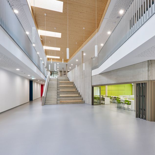 noraplan unita rubber flooring in office lobby