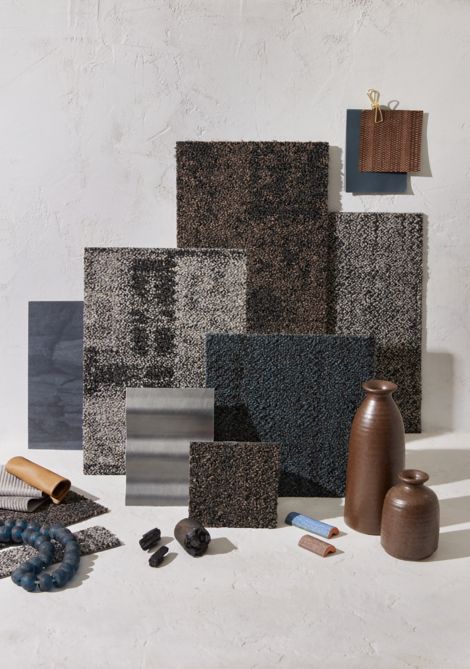 Tabletop palette of Interface HiFi carpet tile collection with Fresco Valley LVT numéro d’image 6