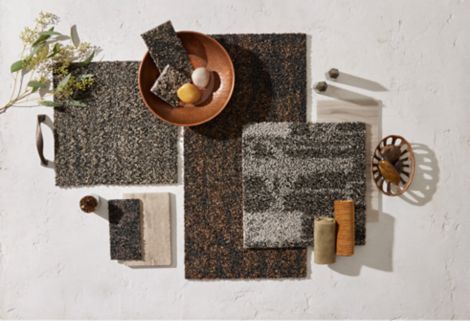 Tabletop palette of Interface HiFi carpet tile collection with Fresco Valley LVT imagen número 3