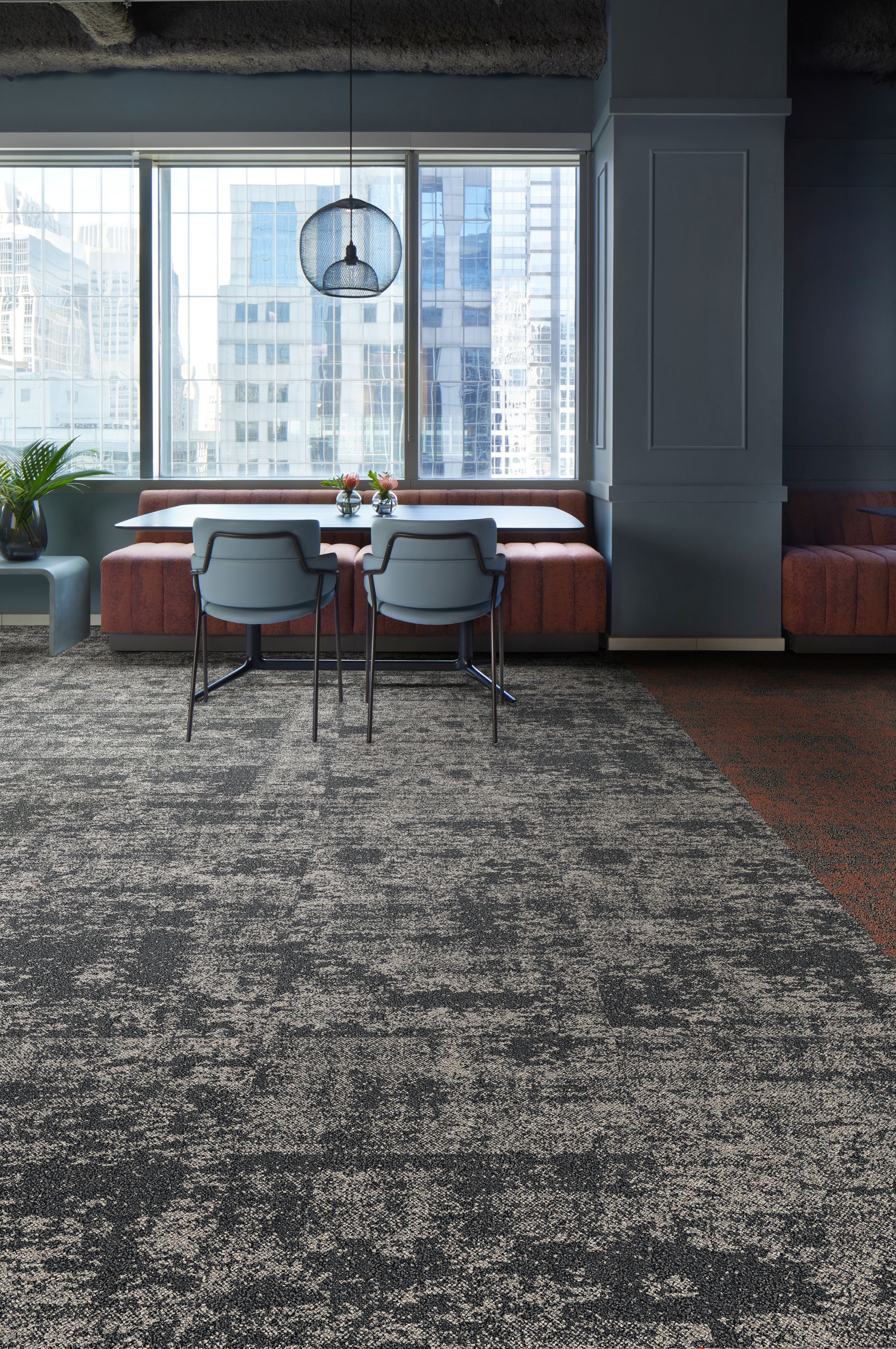 Mohawk Home & Office Common Area Ochre Textured Carpet Sample (Interior)