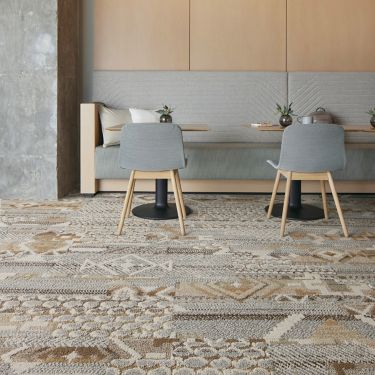 Interface Desert Ranch carpet tile in casual dining area image number 1