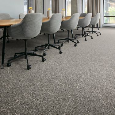 Interface Desert Veins carpet tile in conference room