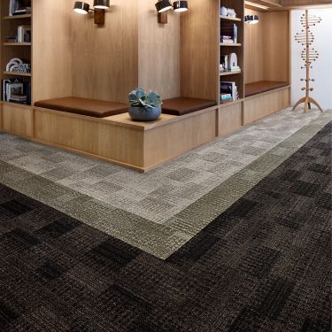 Interface Dot O-Mine plank carpet tile in public space image number 1