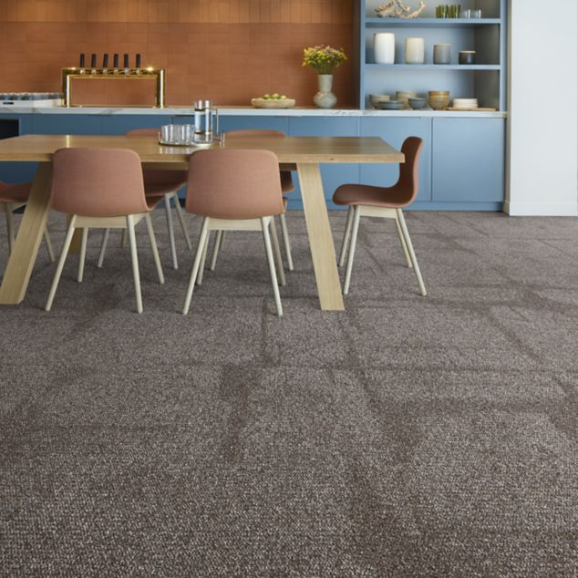 Interface Jumbo Rock carpet tile in casual dining area