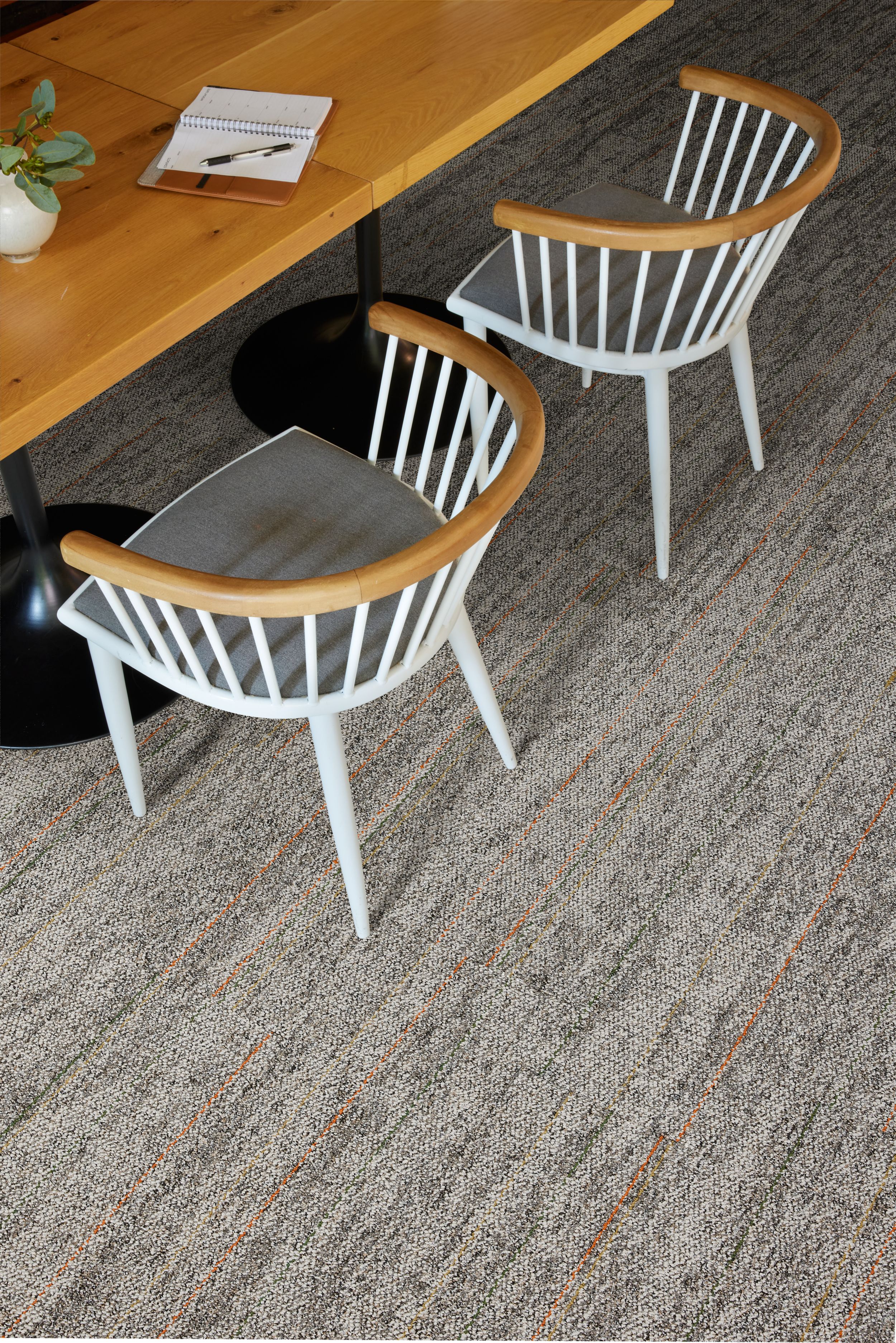 Interface Open Air 402 Stria carpet tile under table image number 3