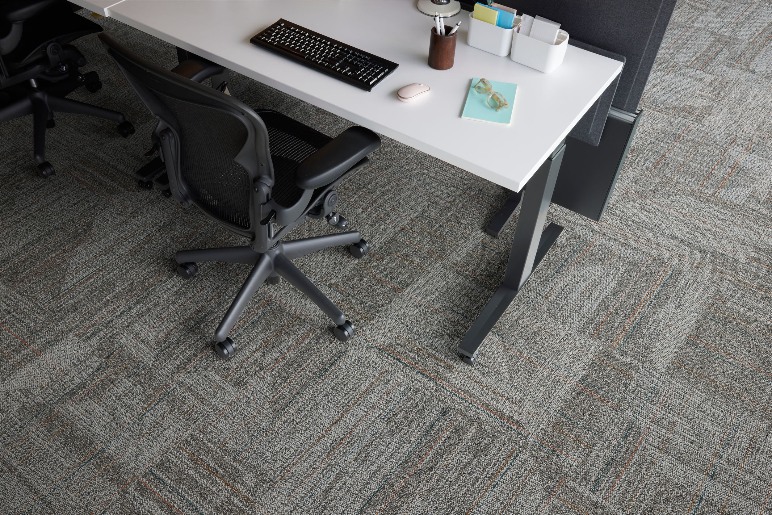 Interface Open Air 403 Stria carpet tile in office setting image number 3