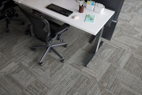 Interface Open Air 403 Stria carpet tile in office setting
