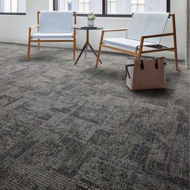 Open Air 404 Stria carpet tile in office lobby setting
