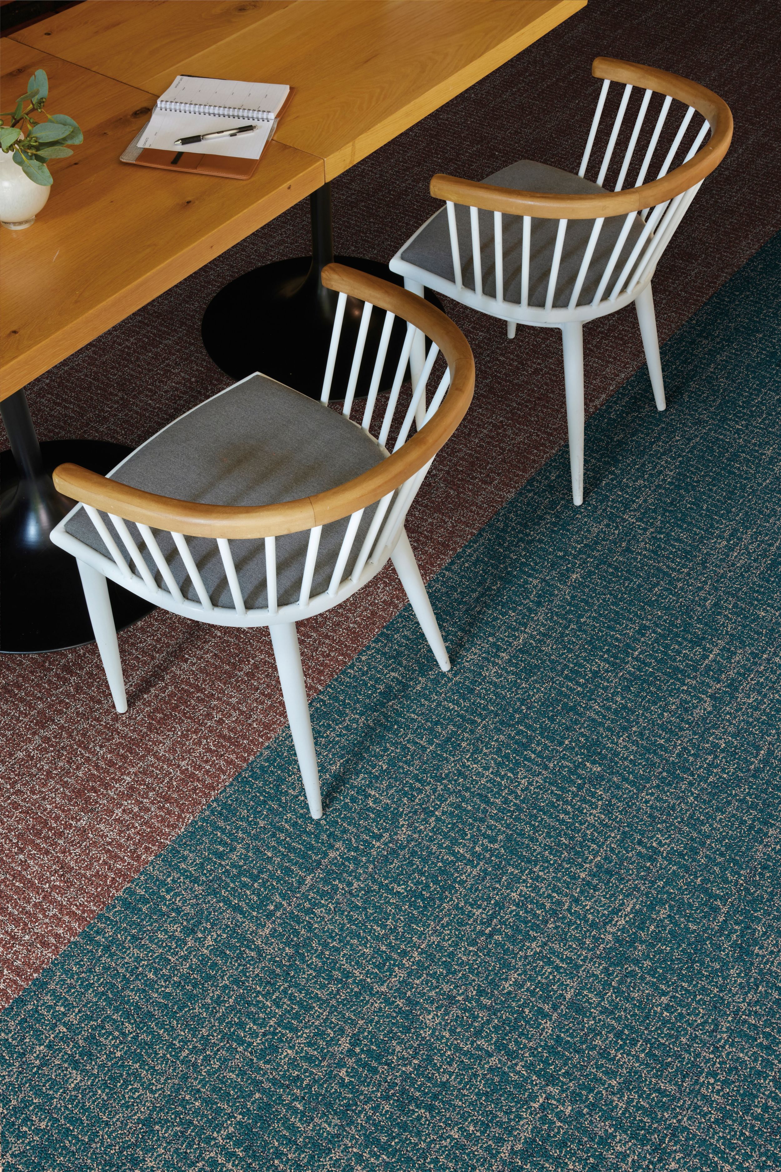 Interface Open Ended carpet tile with desk and chairs image number 6