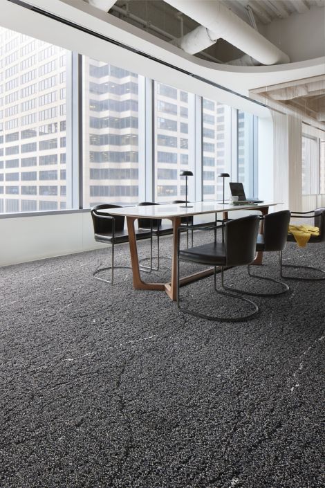 Interface Ribbon Rock carpet tile in large office space