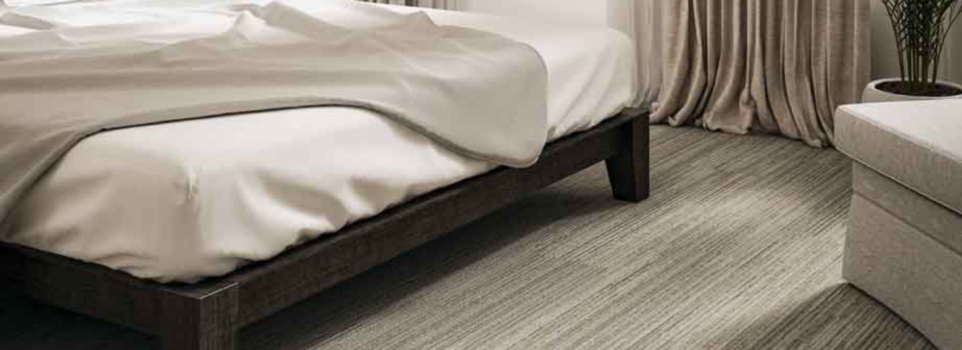 Interface SWTS 110 plank carpet tile in hotel guest room