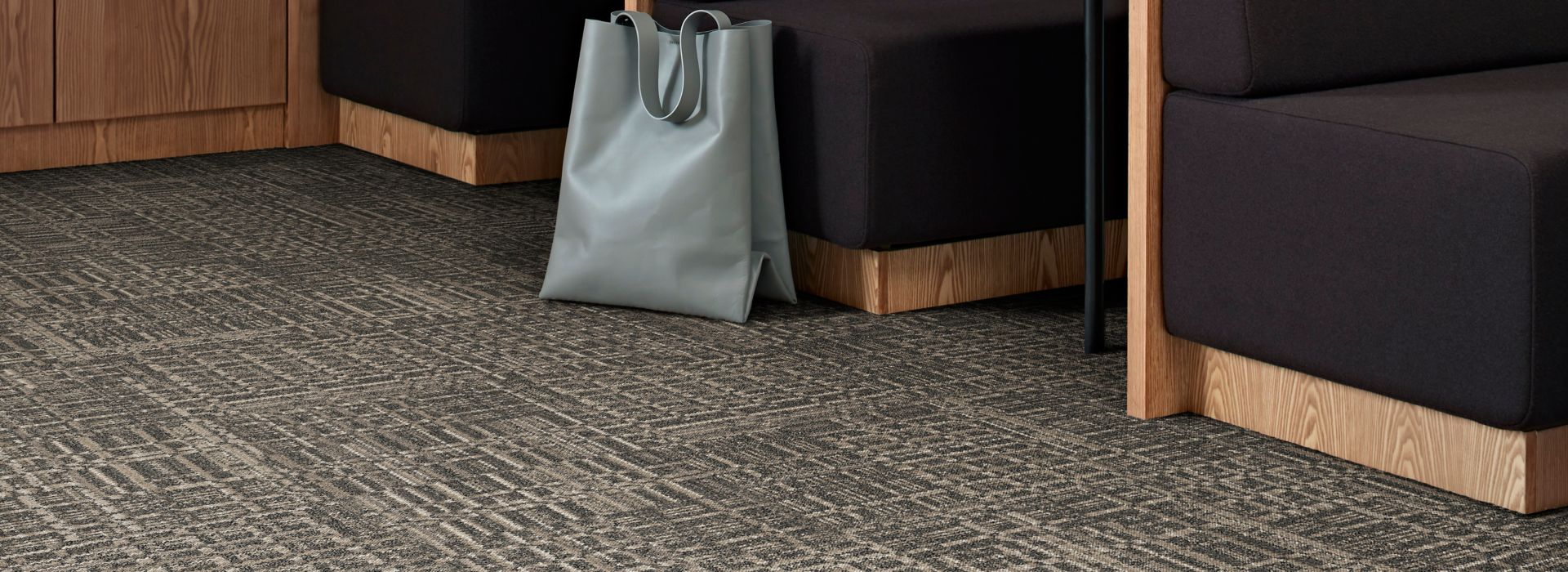 Interface Knit Intent carpet tile in workplace collaborative space