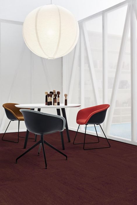 Interface LC01 Carpet Tile in dining area with large window and paper lantern image number 3