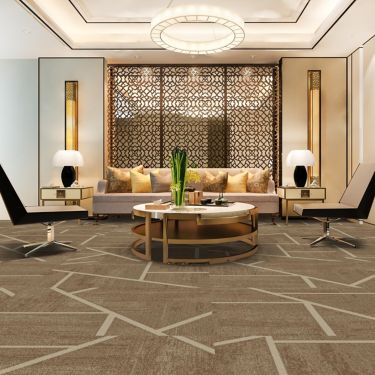 Interface LC02 carpet tile in upscale hospitality lobby image number 1