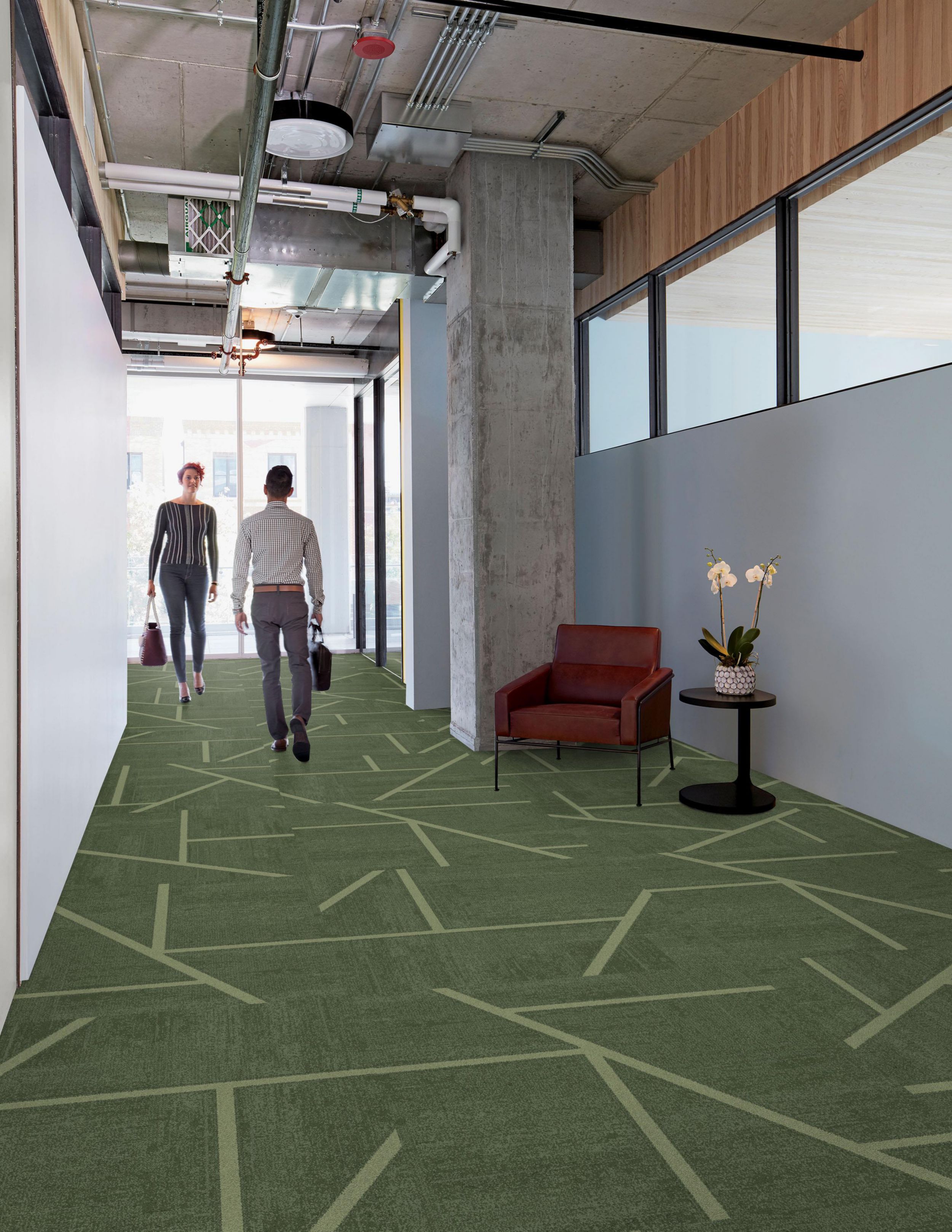 Interface LC02 carpet tile in hospitality corridor image number 2