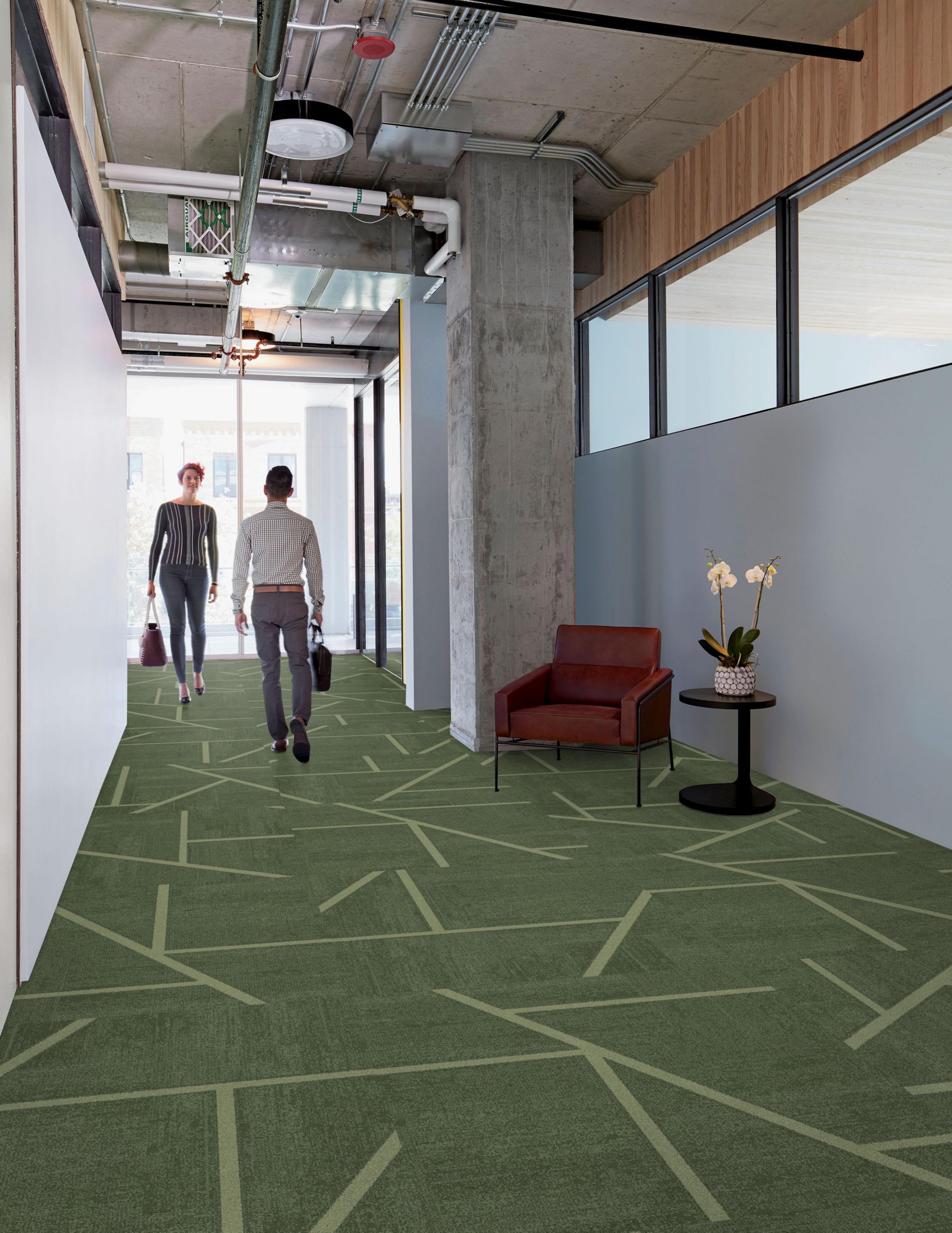 Interface LC02 carpet tile in hospitality corridor image number 3