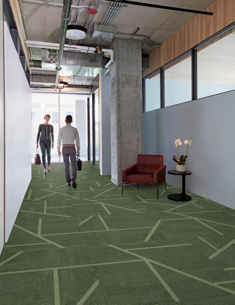 Interface LC02 carpet tile in hospitality corridor image number 2