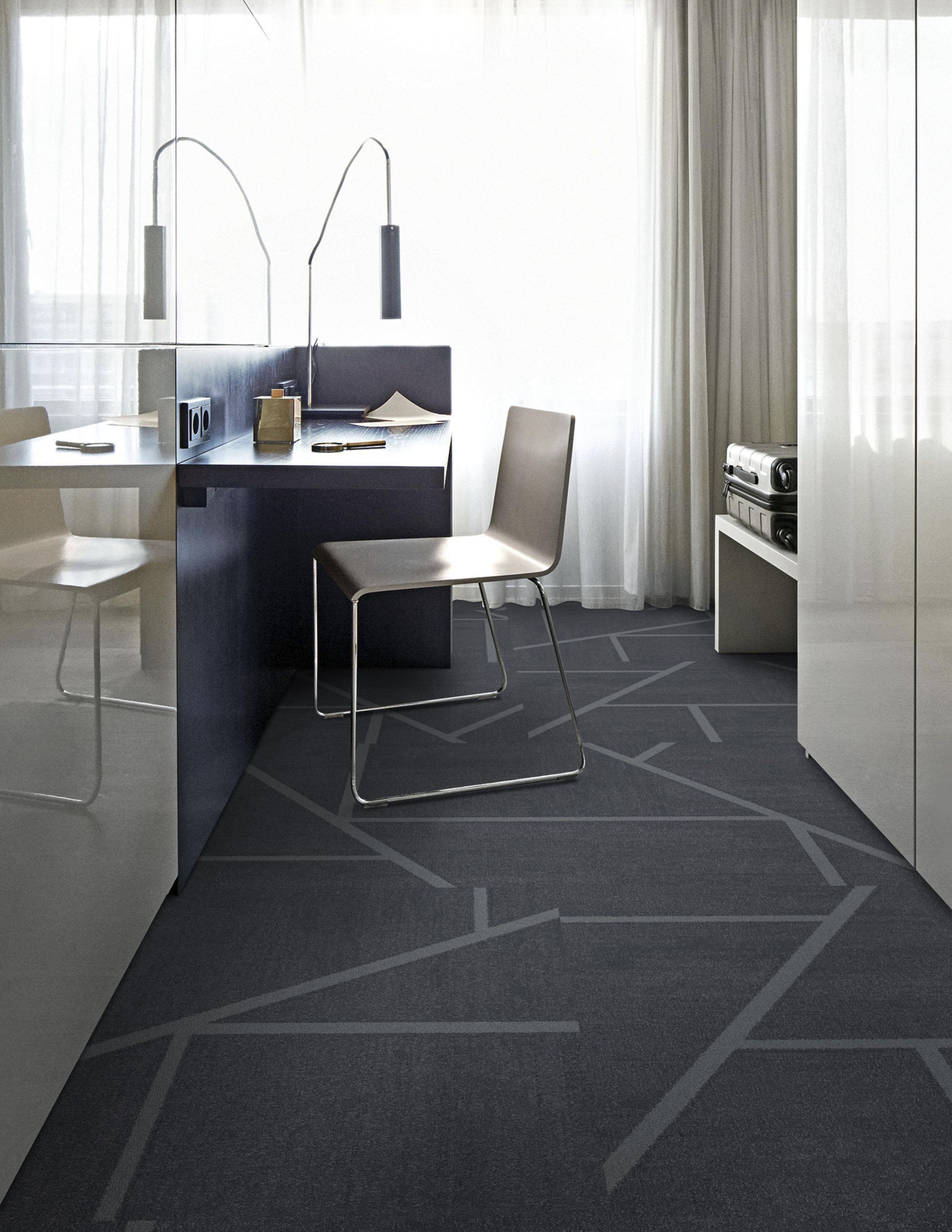 Interface LC02 carpet tile in desk area of hotel guest room image number 3