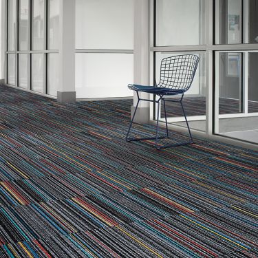 Interface La Paz Colores carpet tile in hallway image number 1