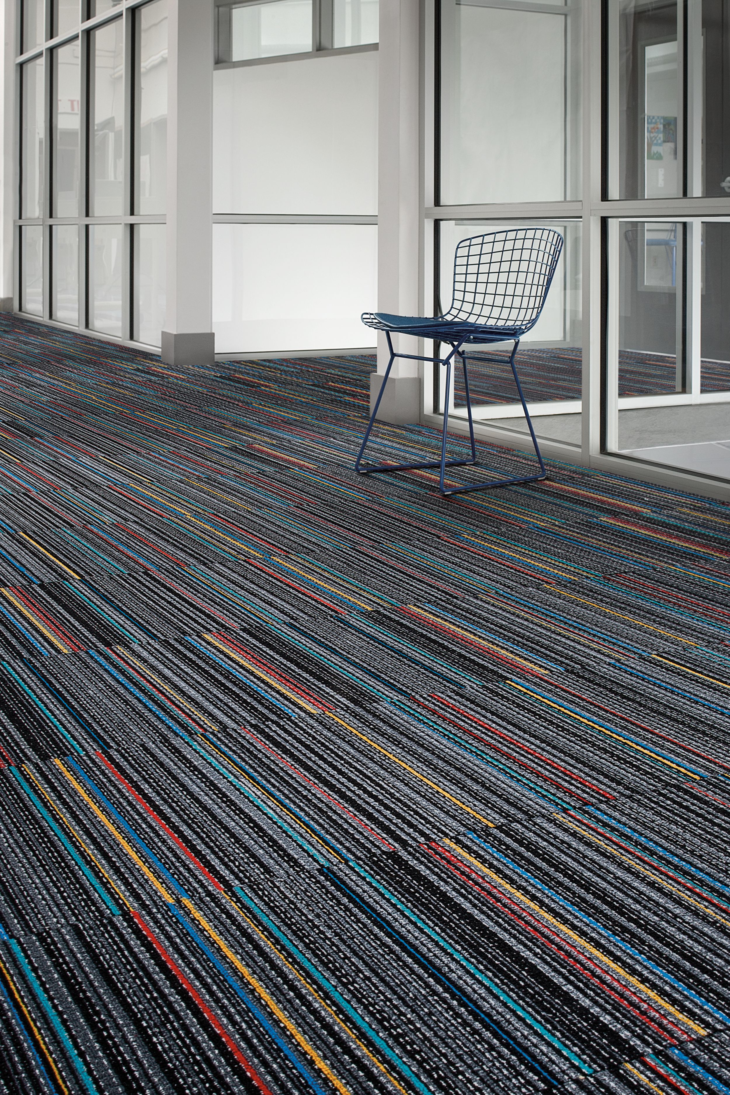 Interface La Paz Colores carpet tile in hallway image number 1