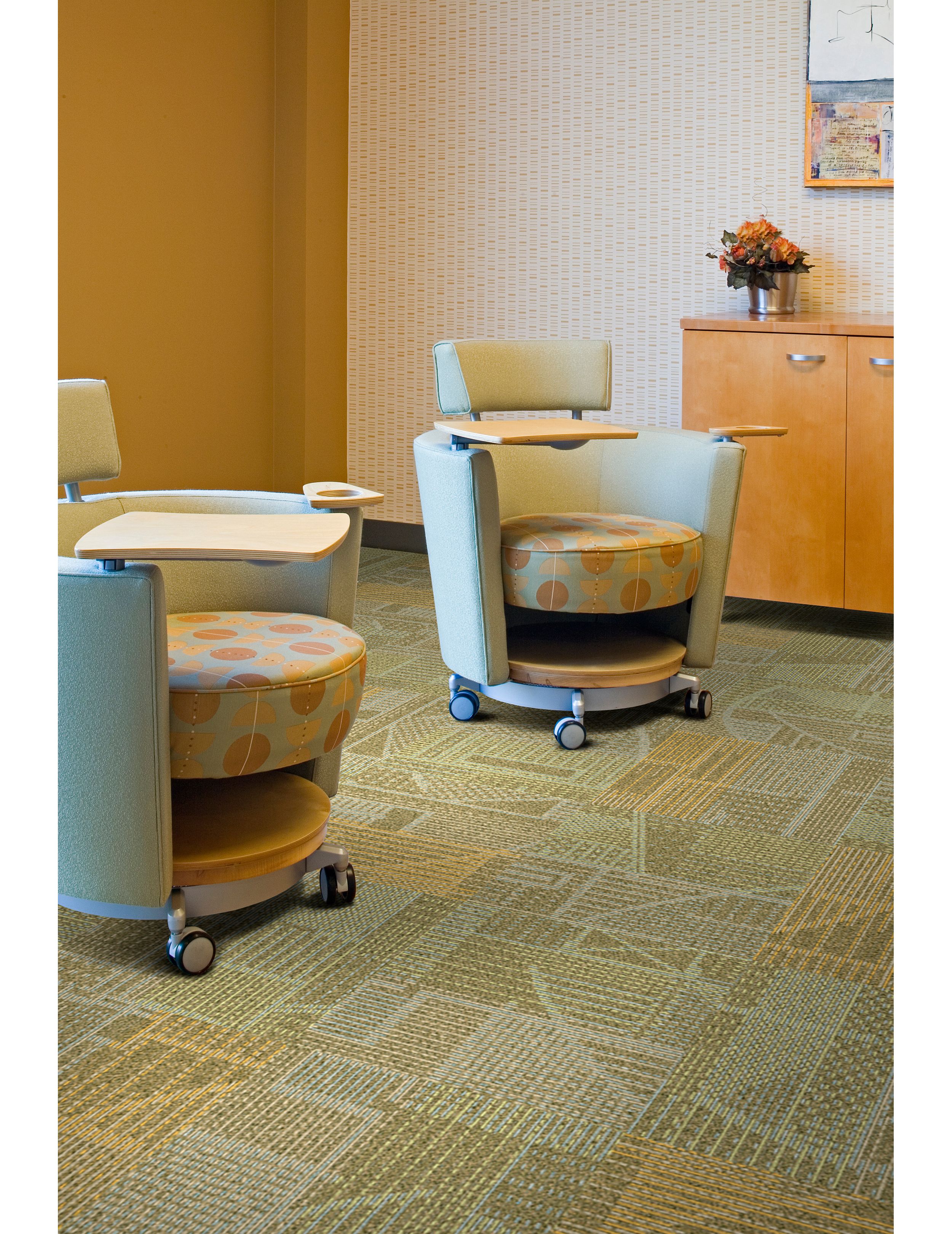 Interface Layout carpet tile in healthcare room with rolling chairs image number 1