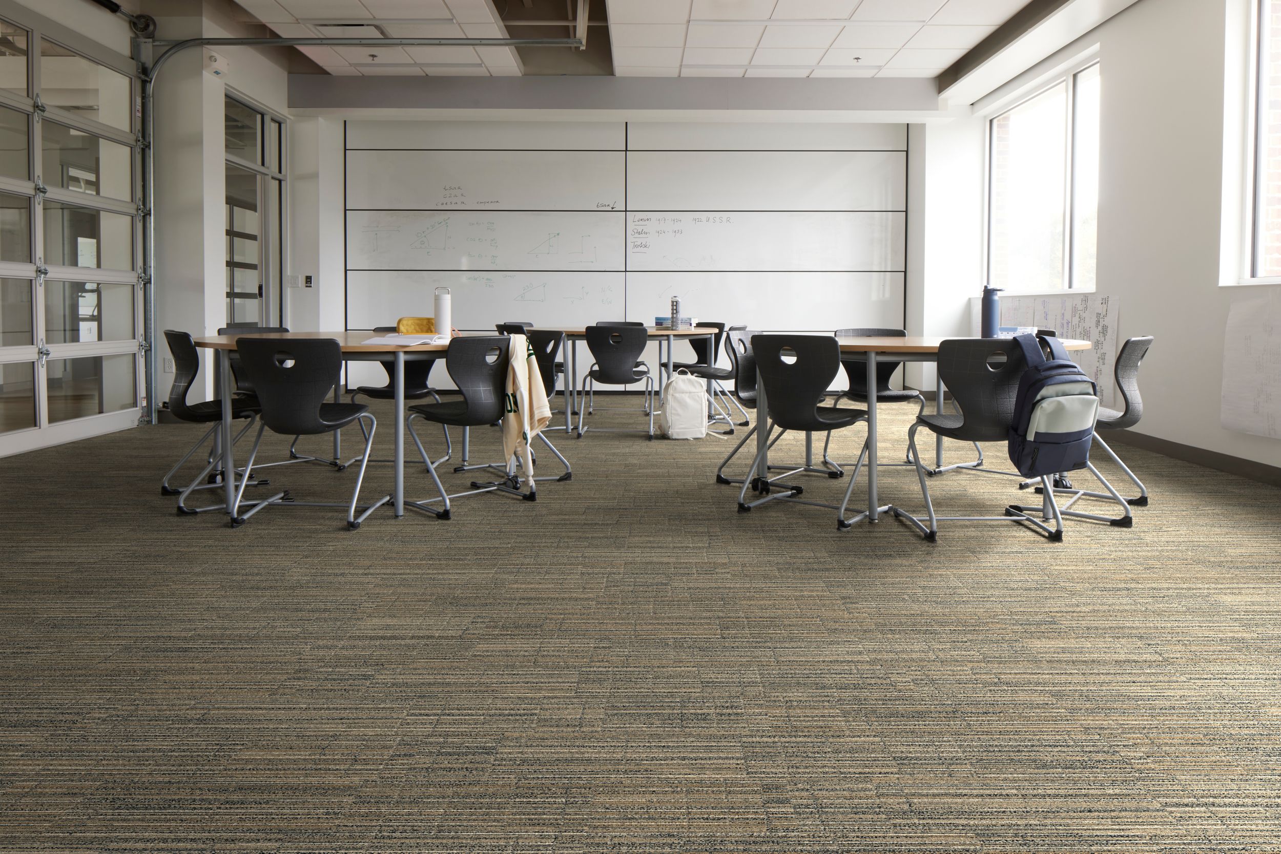 Interface Line of Thought plank carpet tile in workplace training room image number 2