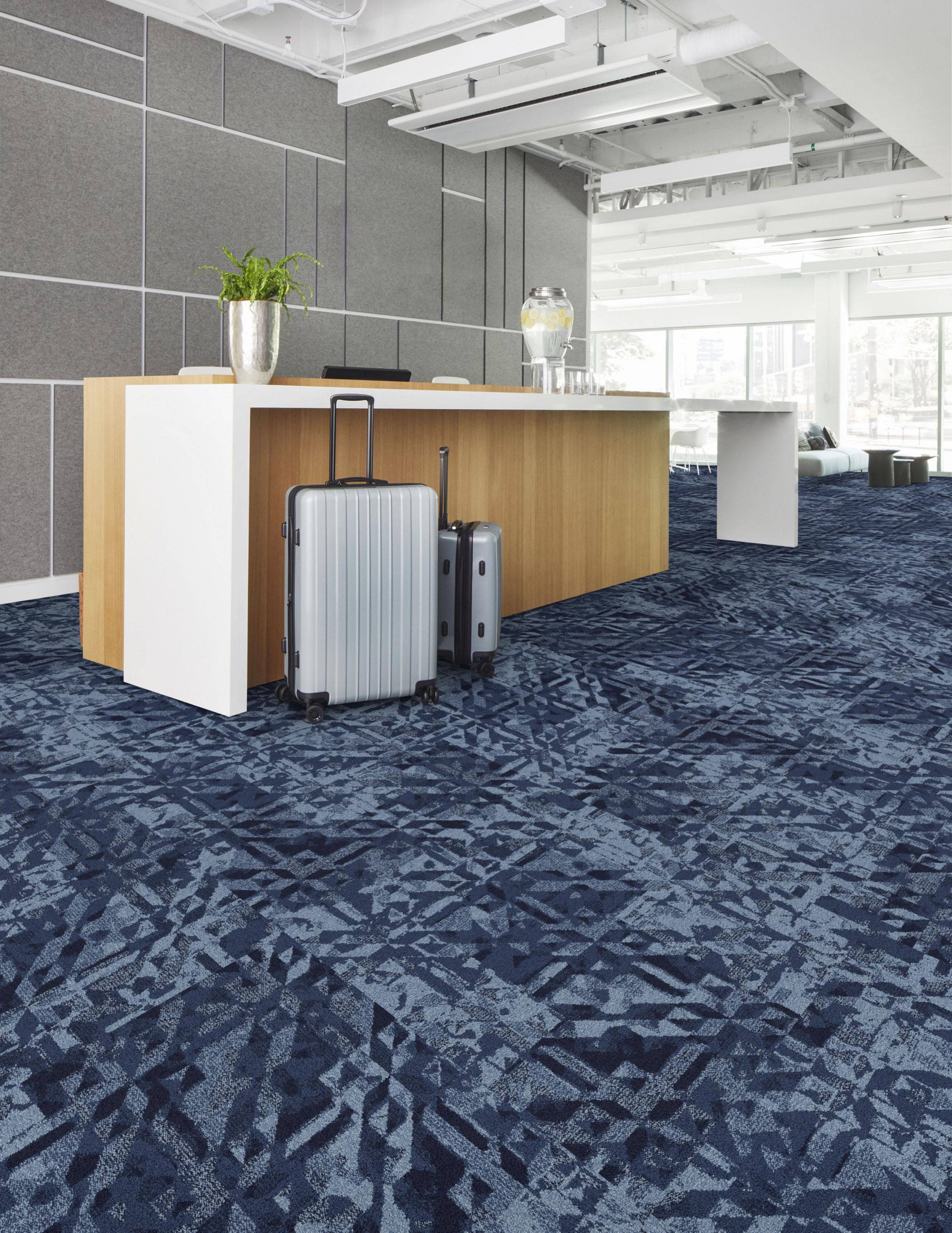 Interface Head Over Heels M1032 carpet tile in hotel reception area image number 4