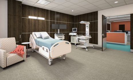 Interface Meshed and Crossed vinyl sheet ina patient room image number 4