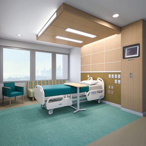Interface Meshed and Crossed vinyl sheet ina patient room image number 2