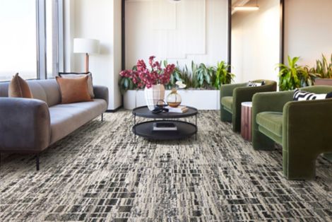 Interface Reflective Sky plank carpet tile in workplace or hospitality lounge area image number 2