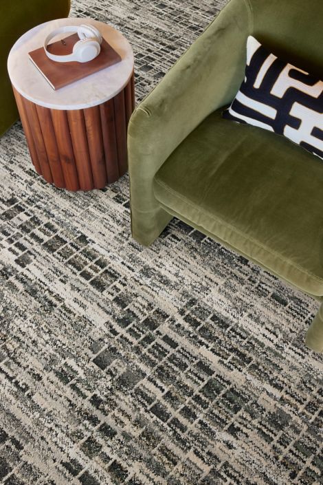 Interface Reflective Sky plank carpet tile in close-up of seating area image number 3