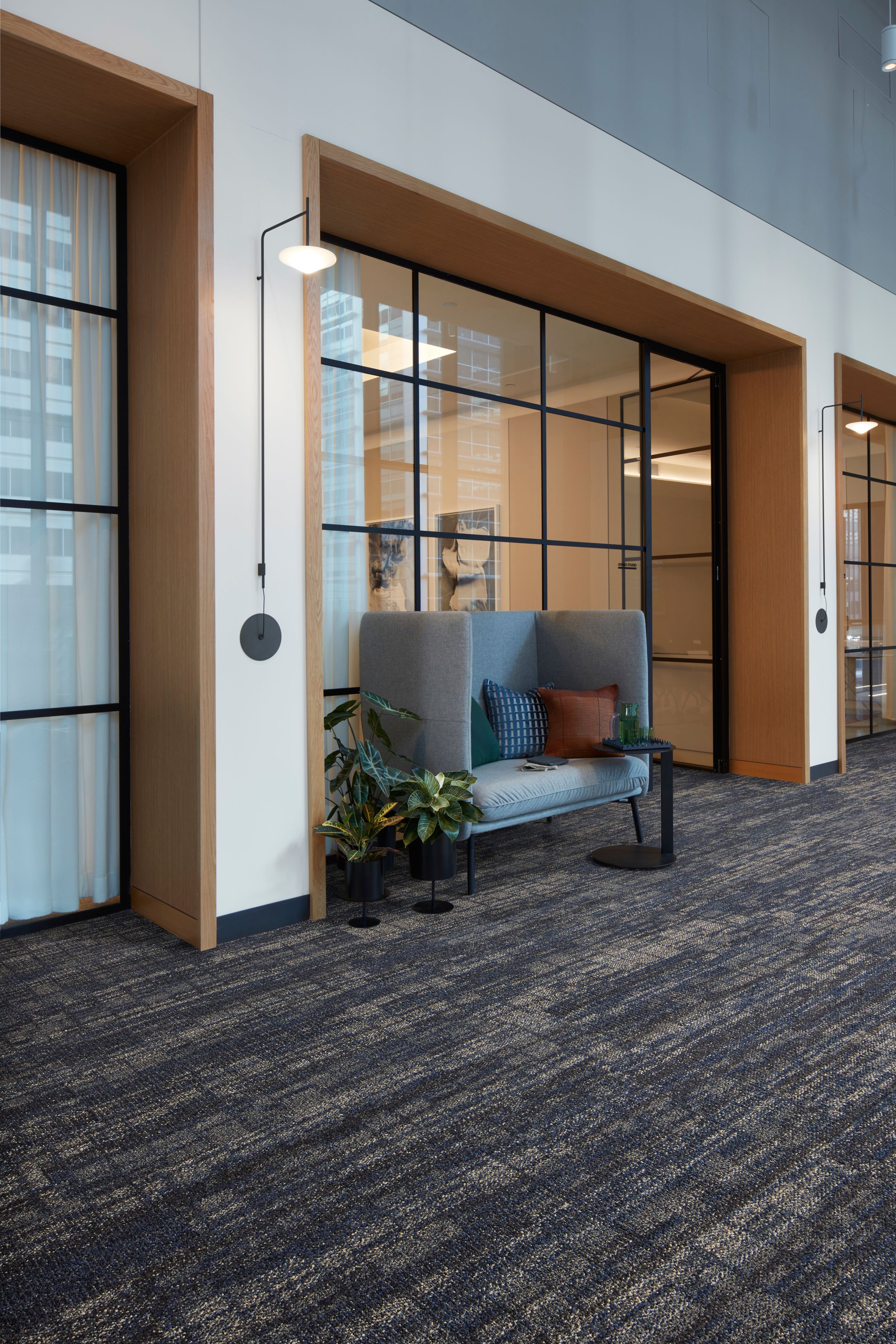 Interface Skylights plank carpet tile in workplace corridor image number 1