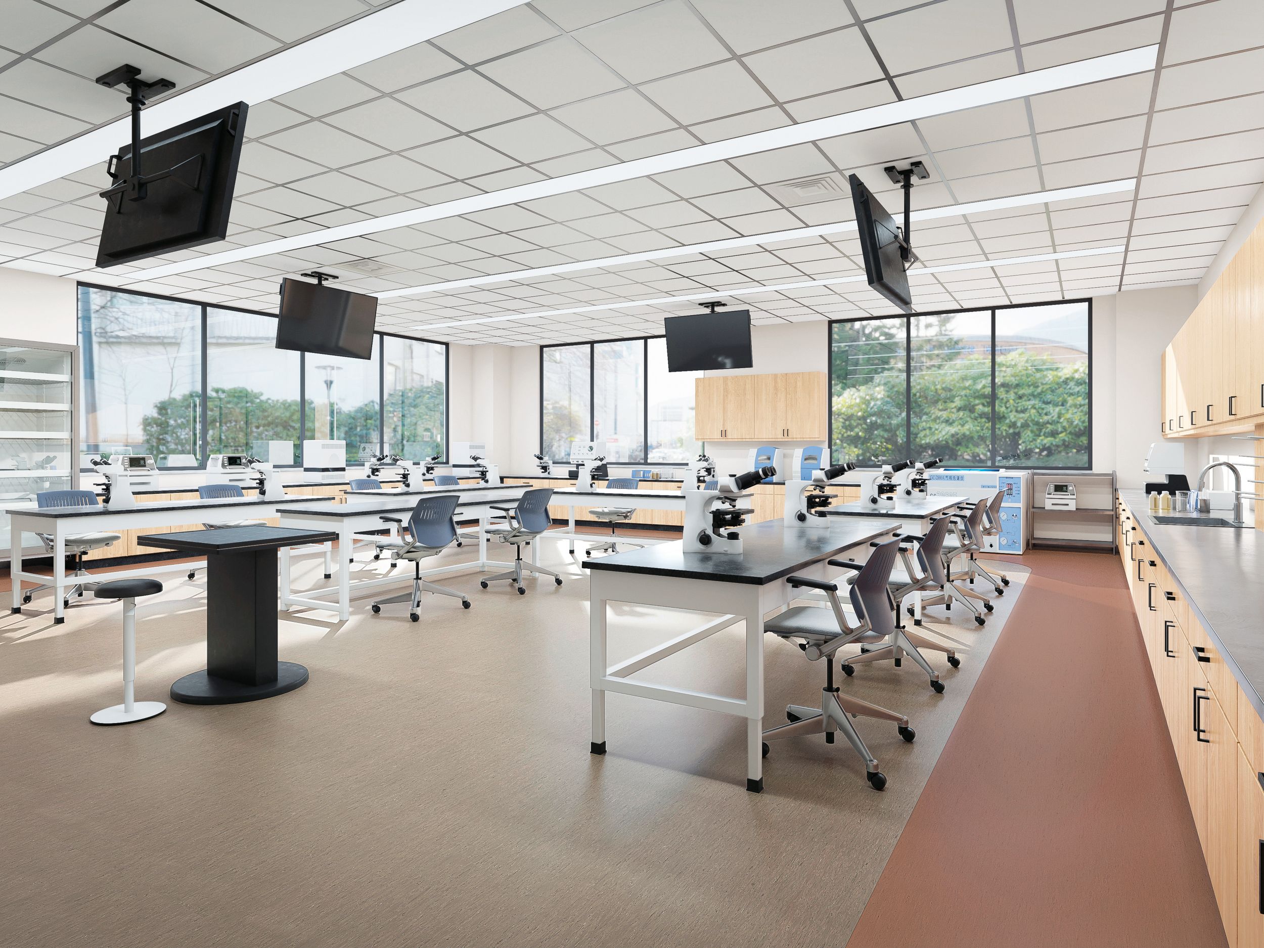 noraplan dariva rubber flooring in education lab image number 7