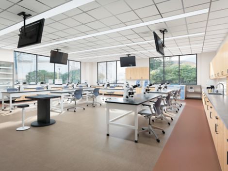 noraplan dariva rubber flooring in education lab image number 7