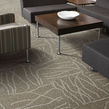 Interface Nagashi II carpet tile in office lobby