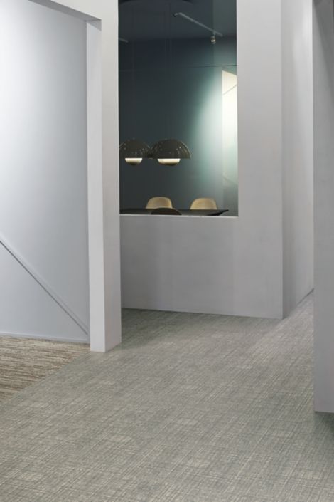 Interface Native Fabric LVT and Progression I plank carpet tile in office common area