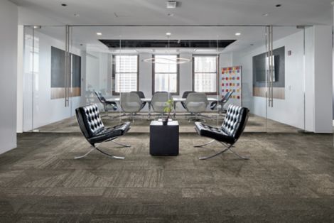 Interface Open Air 403 carpet tile in waiting area with meeting room in background image number 3