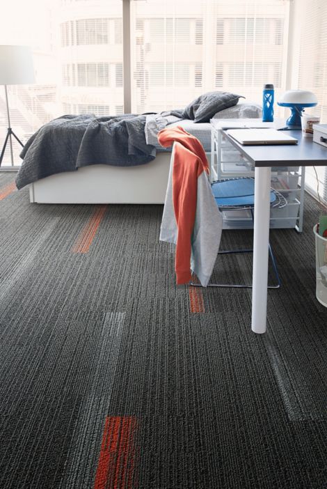 Interface Off Line and On Line plank carpet tile