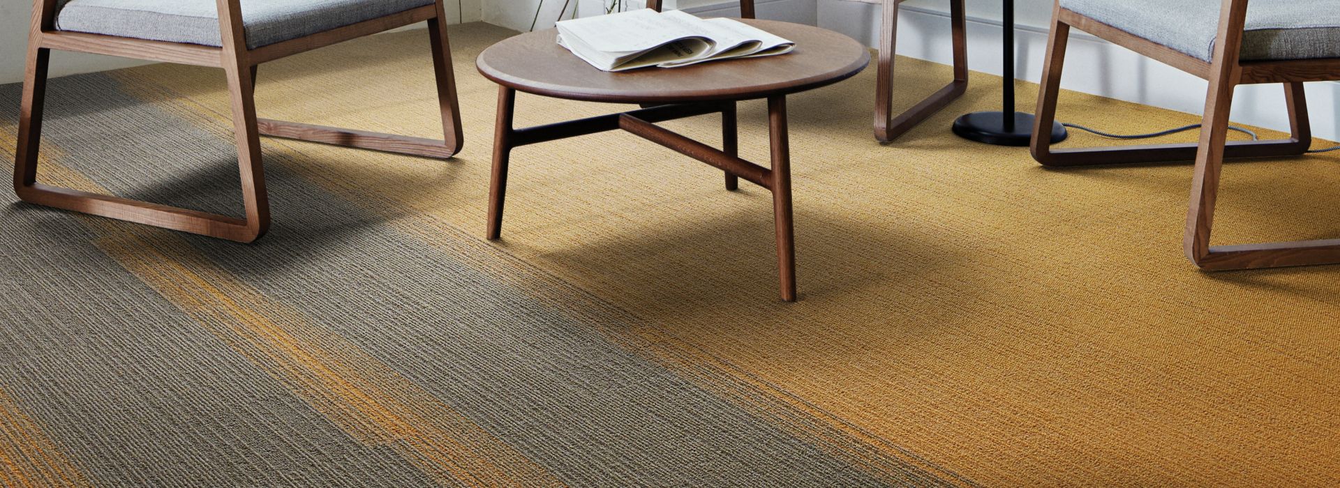 Interface Off Line and On Line plank carpet tile