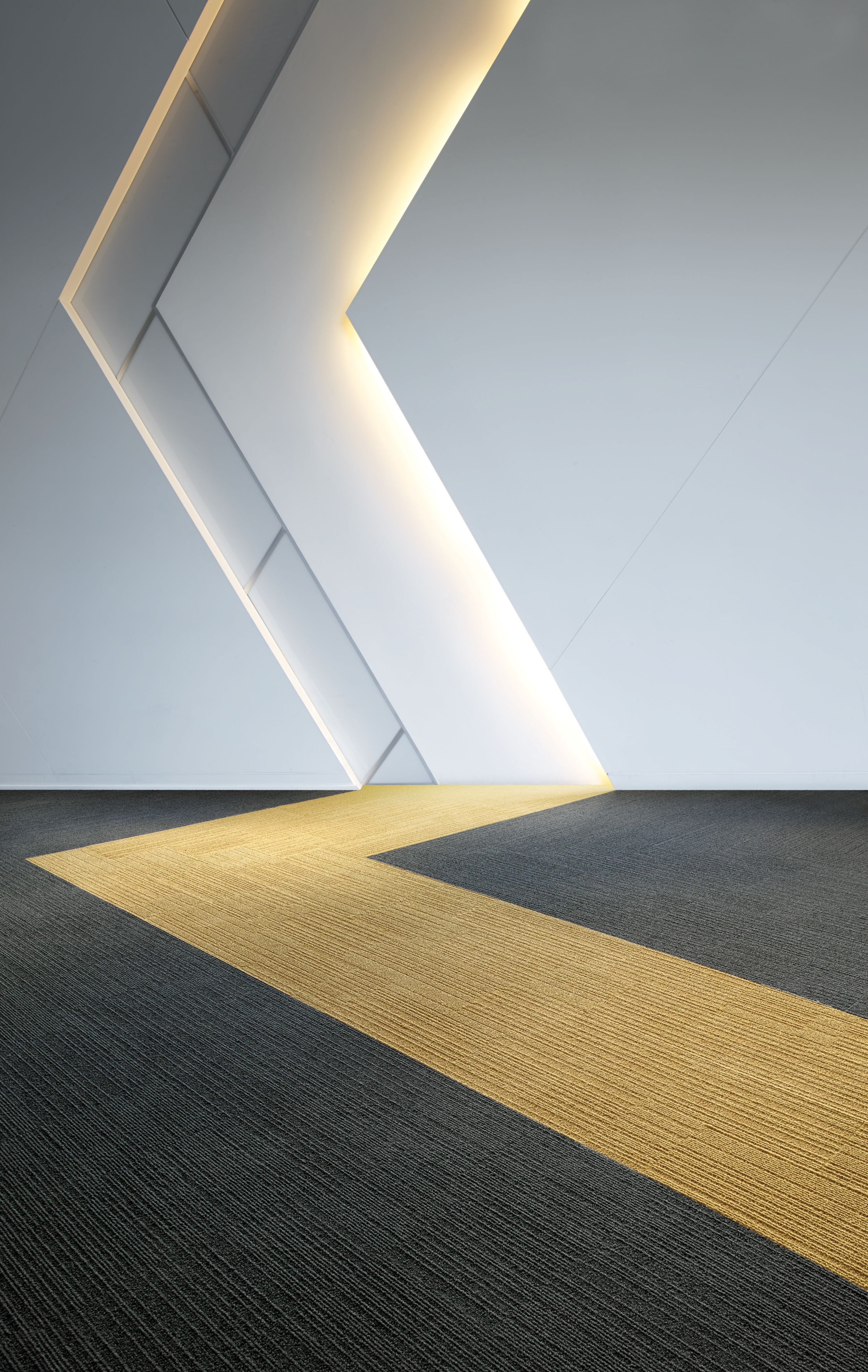 Interface On Line plank carpet tile in open space with light wall image number 3