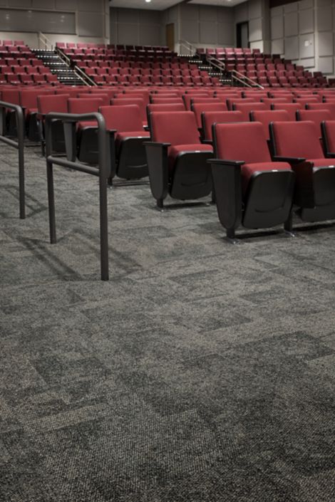 Interface Open Air 404 carpet tile in auditorium with red chairs image number 14