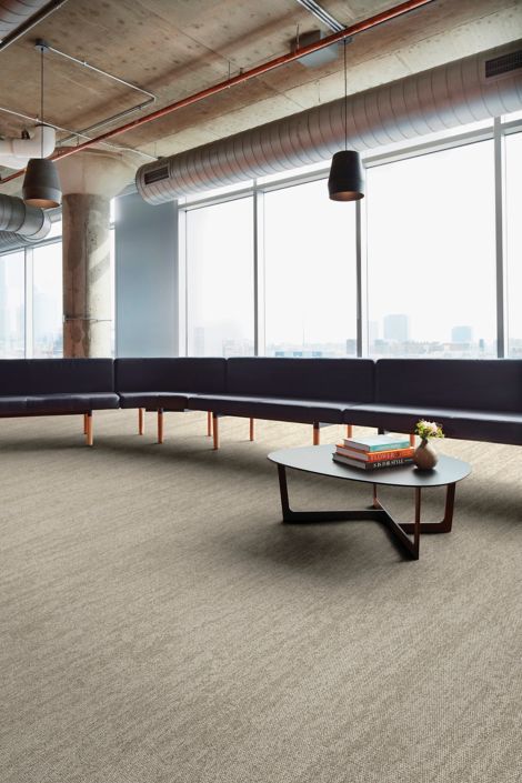 Interface Open Air 402 plank carpet tile in workplace lobby image number 5