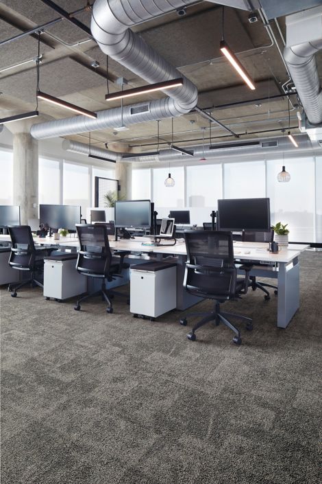 Interface Open Air 404 carpet tile in open office with desks and chairs image number 3