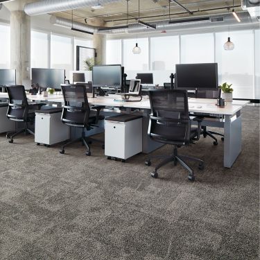Interface Open Air 404 carpet tile in open office with desks and chairs image number 1