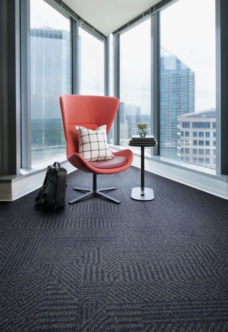 Interface Open Air 407 plank carpet tile in corner office image number 3