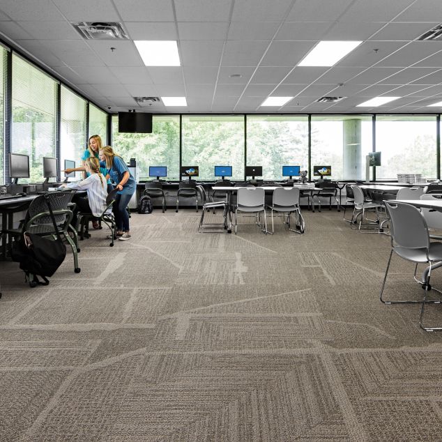 Interface Open Air 442 carpet tile in classroom