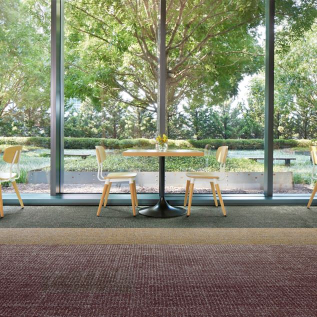 Interface Open Ended plank carpet tile in cafe area