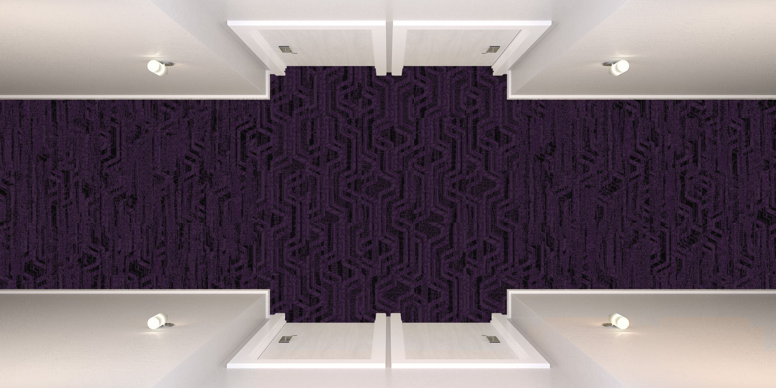Interface PM17 and PM18 plank carpet tile in hotel corridor image number 2