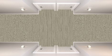 Interface PM47 and PM01 plank carpet tile in hotel corridor image number 2